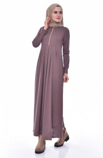 Mink Hijab Dress 7064-02