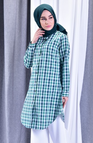 Plaid Tunic 6331-01 Green 6331-01