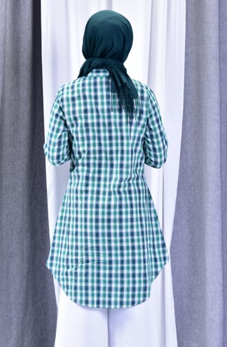 Plaid Tunic 6331-01 Green 6331-01