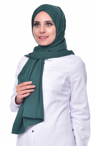 4 Draped Crepe Shawl 0024-02 Emerald Green 0024-02