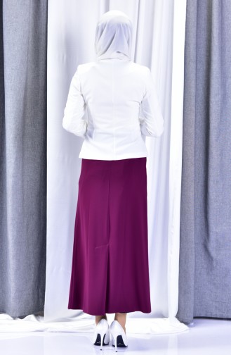 Jacket Skirt Double Suit1046-08 Light Beige Plum 1046-08