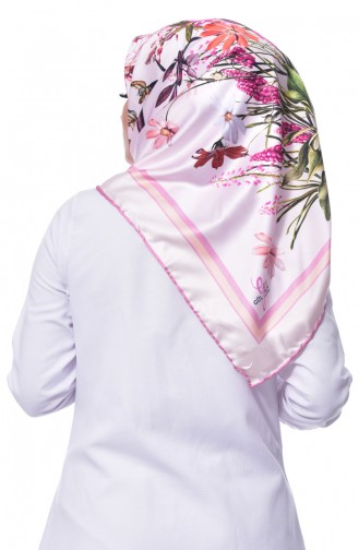 Flower Patterned Scarf 70082-01 Cream 01