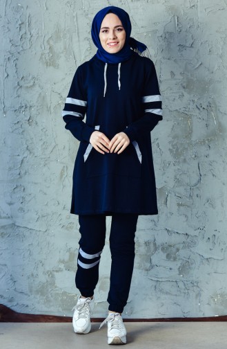 Hooded Tracksuit Suit 2880-03 Navy 2880-03