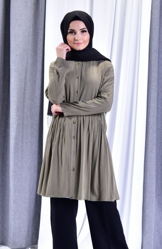 Pleated Shirt 3965-01 Khaki 3965-01