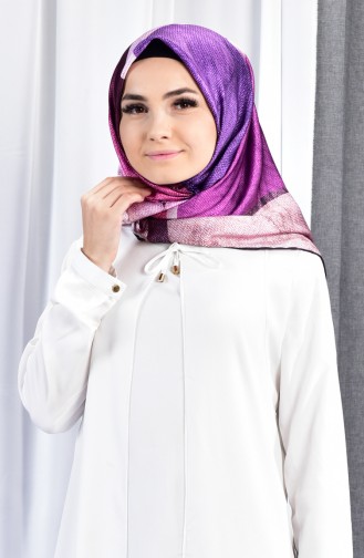 Printed Rayon Scarf 70080-02 light Purple 02