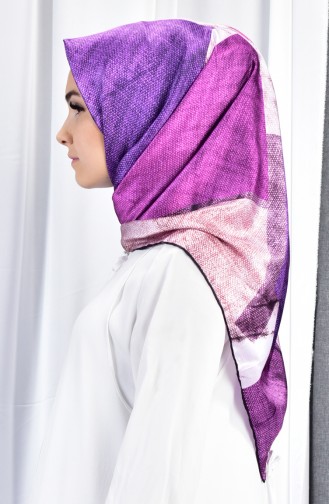 Printed Rayon Scarf 70080-02 light Purple 02