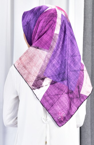 Printed Rayon Scarf 70080-02 light Purple 02