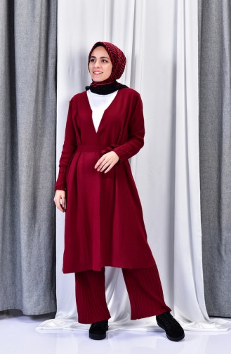 Ensemble Deux Pieces Gilet Pantalon 19401-06 Bordeaux 19401-06