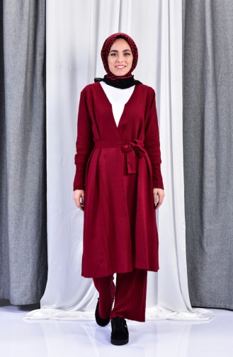 Ensemble Deux Pieces Gilet Pantalon 19401-06 Bordeaux 19401-06