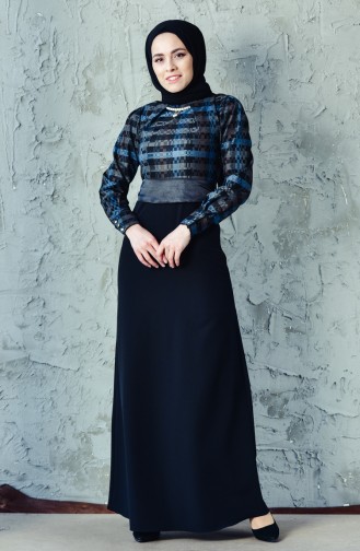 Kuşaklı Elbise 2119-02 Gri
