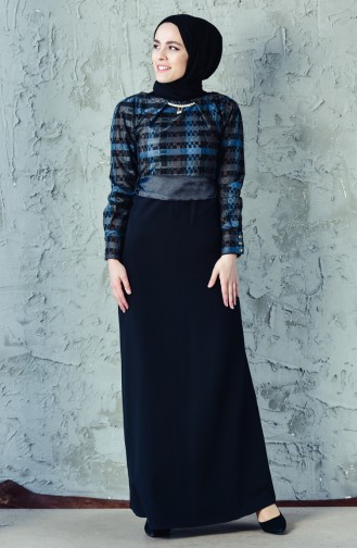 Kuşaklı Elbise 2119-02 Gri