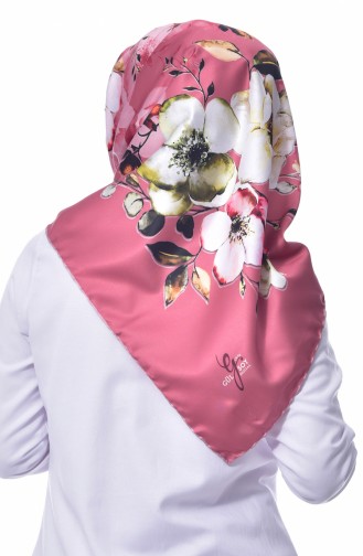 Flower Patterned Scarf 70081-03 Dry Rose 03