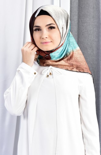 Printed Rayon Scarf 70080-01 light Brown 01