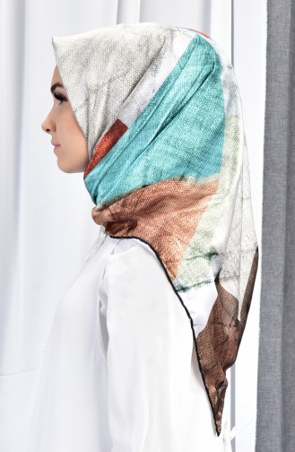 Printed Rayon Scarf 70080-01 light Brown 01