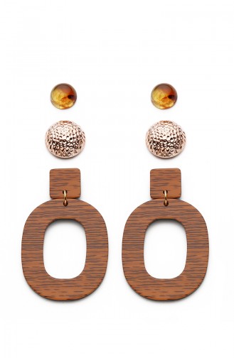 Boucle D`oreille en Bois KP7597 7597