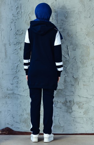 Hooded Tracksuit Suit 2844-03 Navy 2844-03