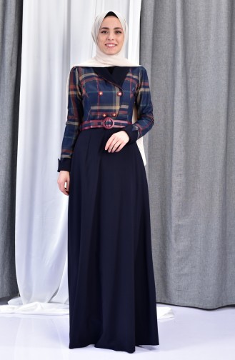 Belt Dress 2541-04 Navy 2541-04