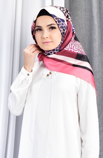 Geometric Patterned Taffeta Shawl 70079-05 Candypink 05