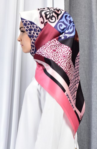 Geometric Patterned Taffeta Shawl 70079-05 Candypink 05