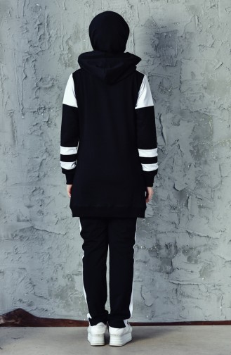 Hooded Tracksuit Suit 2844-02 Black 2844-02