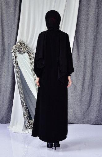 Abaya Bordée 0310-01 Noir 0310-01