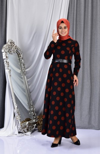 Black Hijab Dress 7071-02