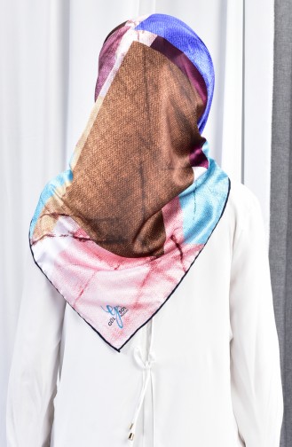 Printed Rayon Scarf 70080-04 Salmon 04