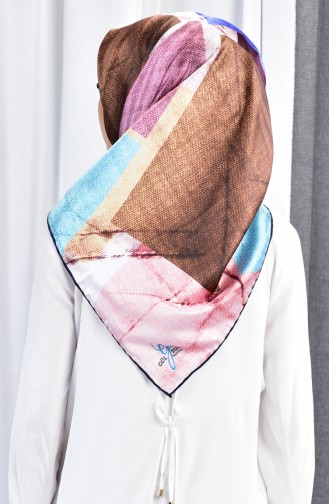 Printed Rayon Scarf 70080-04 Salmon 04