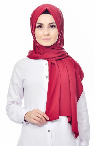 Plain Cotton Shawl 76340-01 Claret Red 76340-01