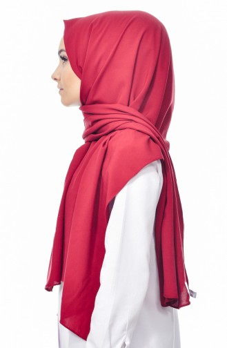 Plain Cotton Shawl 76340-01 Claret Red 76340-01