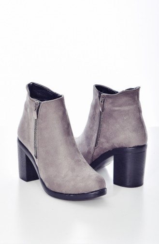 Gray Boots-booties 7100A
