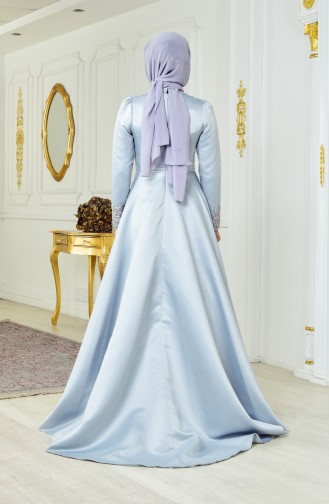 Robe de Soirée Perlées 6137-01 Gris 6137-01