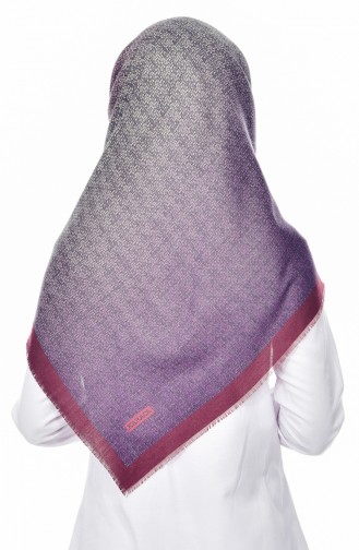 Patterned Wool Scarf 90519-06 Fuchsia Purple 90519-06
