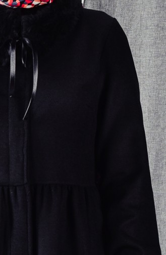 معطف طويل أسود 1007-06