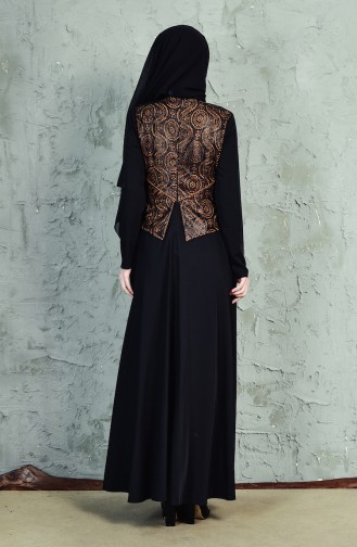 Zipper Detailed Lacy Dress 1623875-306 Black Taba 1623875-306