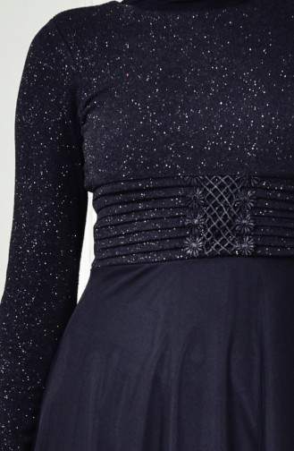 Robe de Soirée a Paillettes 2593-02 Noir 2593-02