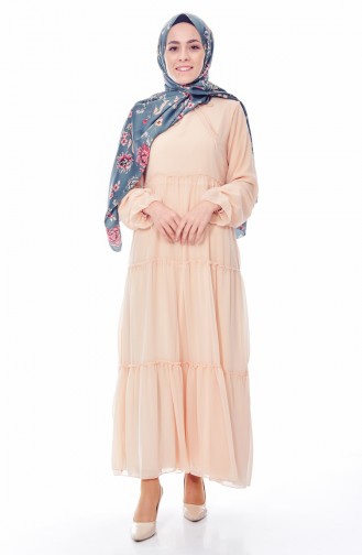 Salmon Hijab Dress 0005-07