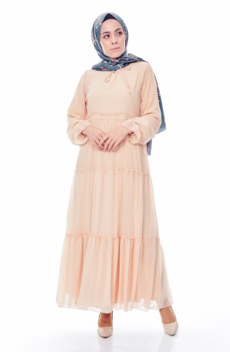 Lachsrosa Hijab Kleider 0005-07