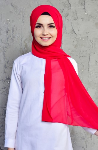 Karaca Châle Crêpe Simple 9052-05 Rouge Clair 90521-05