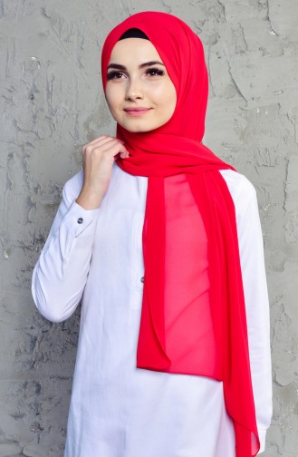 Karaca Châle Crêpe Simple 9052-05 Rouge Clair 90521-05