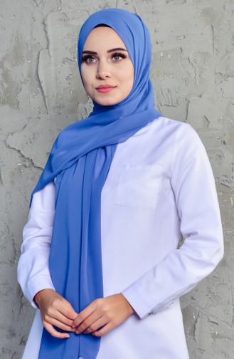 كرّجا شال كريب بتصميم سادة 9052-22 لون كحلي فاتح 90521-22