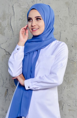 كرّجا شال كريب بتصميم سادة 9052-22 لون كحلي فاتح 90521-22