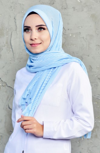 Practical Pliseli Combed Shawl 1011-23 Baby Blue 1011-23