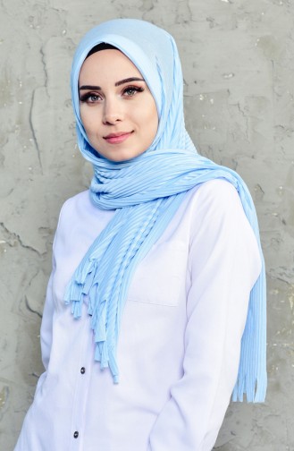 Practical Pliseli Combed Shawl 1011-23 Baby Blue 1011-23