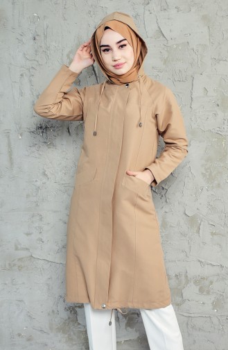 Trench Coat a Capuche 4061-02 Beige 4061-02