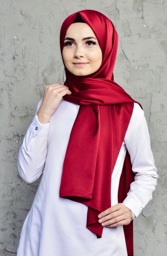 Double Sided Crepe Shawl 70084-05 Claret Red 05