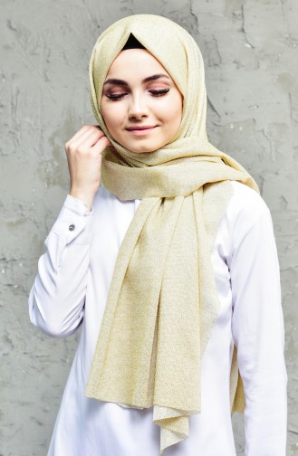 Silvery Plain Shawl 1017-06 Gold 1017-06