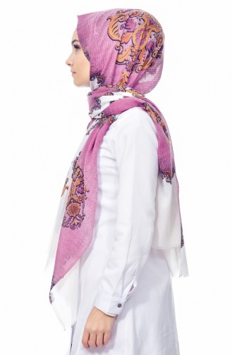 Patterned Cotton Shawl 2096-08 Rose Dried 2096-08
