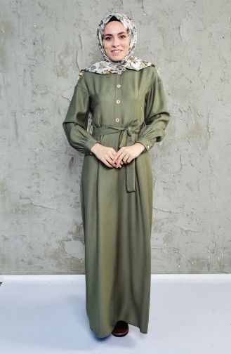 Belted Dress 1652-03 Khaki 1652-03