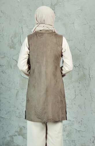 Gilet Daim a Franges 1724385-201 Khaki 1724385-201